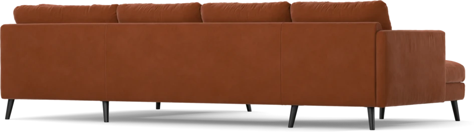 Madison Lux - 2-sits soffa med schäslong vänster och divan höger - Röd