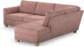 Friday - 2,5-sits soffa med divan höger - Rosa