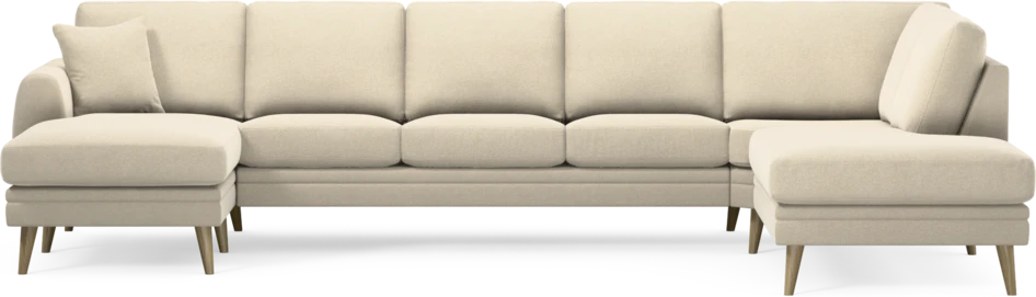 Eden - 3-sits soffa med schäslong vänster och divan höger - Beige