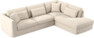 Willow - 3-sits soffa med divan höger, med kappa - Beige