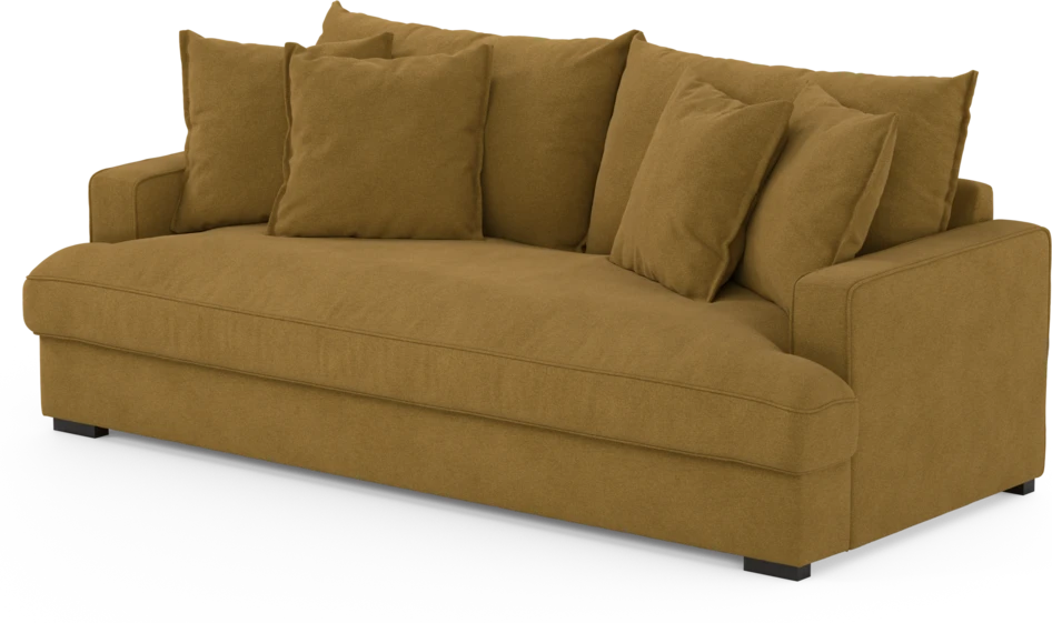 Mila - 3-sits soffa, hel dyna - Gul