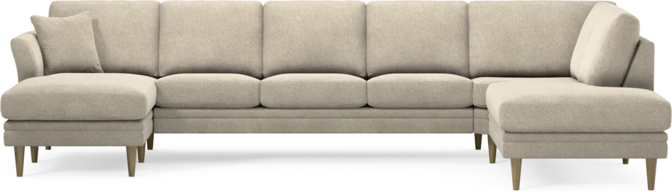 Eden - 3-sits soffa med schäslong vänster och divan höger - Beige