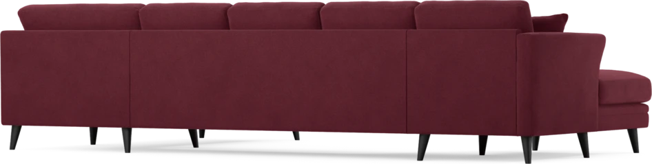 Eden - 3-sits soffa med schäslong vänster och divan höger - Röd