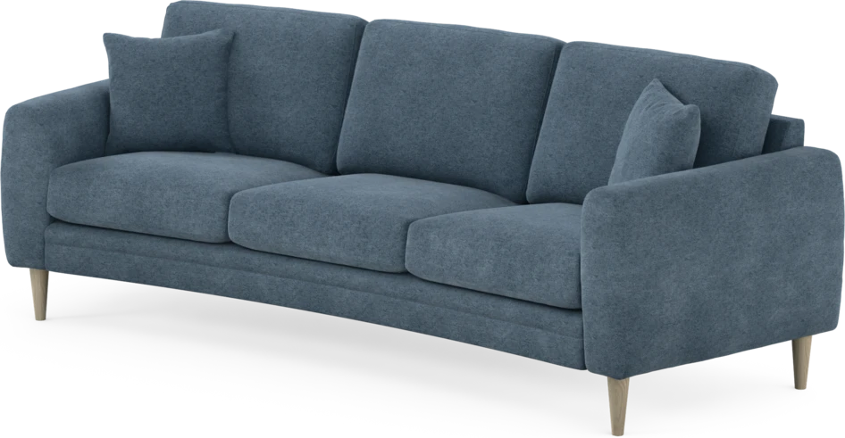Eden - 3-sits soffa svängd - Blå