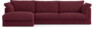 Cherrie Klädsel -  3-sits soffa med schäslong vänster - Röd