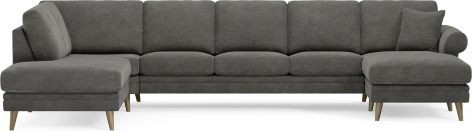 Eden - 3-sits soffa med divan vänster och schäslong höger - Grå