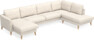 Bridge - 3-sits soffa med schäslong vänster och divan höger - Beige