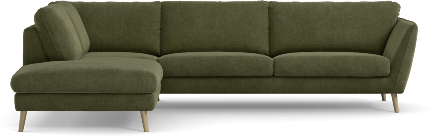 Madison Lux - 3-sits soffa med divan vänster - Grön