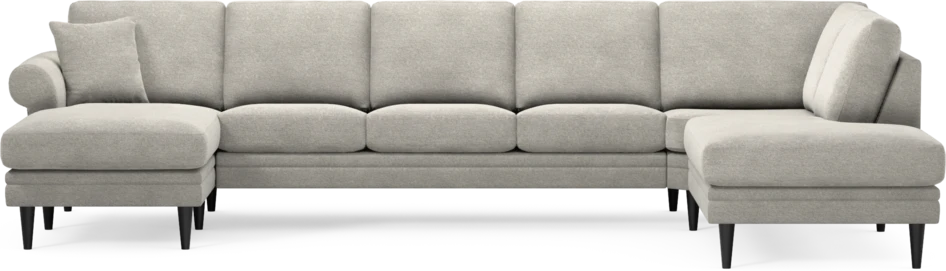 Eden - 3-sits soffa med schäslong vänster och divan höger - Grå