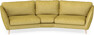 Madison - 3-sits soffa svängd, 90 cm - Gul