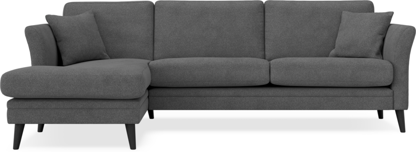 Eden - 2,5-sits soffa med schäslong - Svart