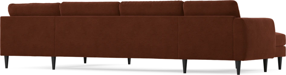 Bridge - 3-sits soffa med schäslong vänster och divan höger - Orange