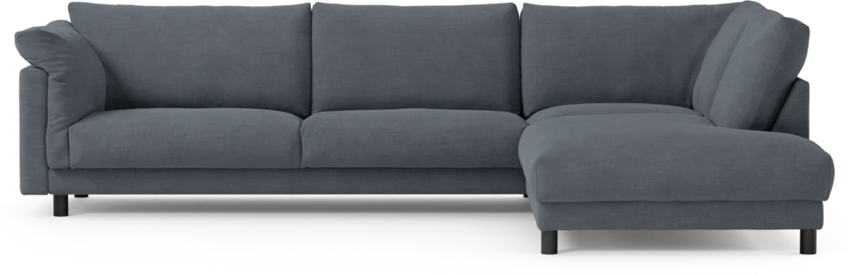 Cherrie - 3-sits soffa med divan höger, fast klädsel - Blå