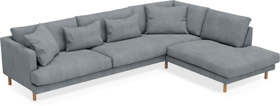 Harper - 3-sits soffa med divan höger - Grå