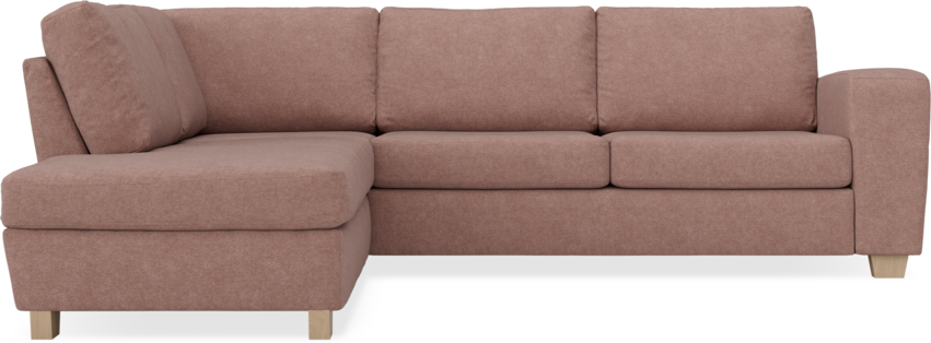 Friday - 2,5-sits soffa med divan vänster - Rosa