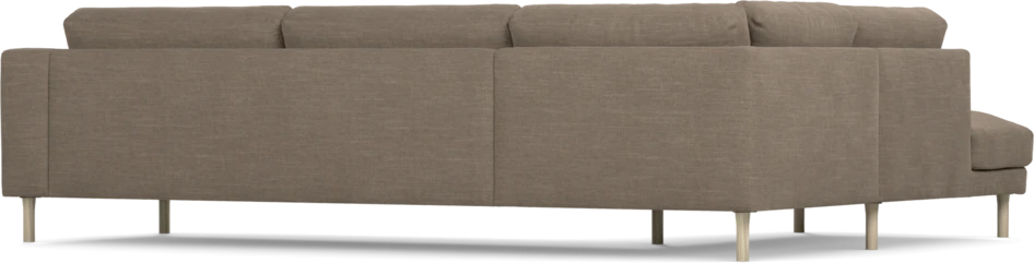 Willow - 3-sits soffa med divan vänster, fast klädsel - Brun