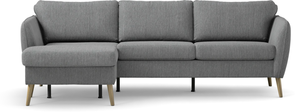 County - 3-sits soffa med flyttbar schäslong - Grå