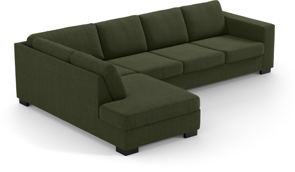 Nevada - 3-sits soffa med divan vänster - Grön