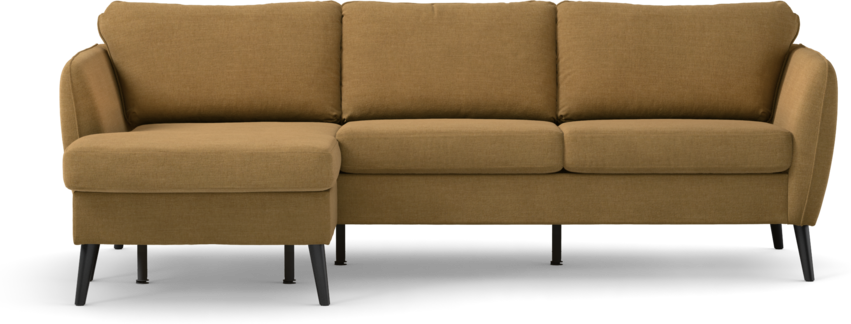 County - 3-sits soffa med flyttbar schäslong - Gul