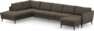 County - 4-sits soffa med divan vänster och schäslong höger - Brun