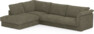 Cherrie Klädsel -  3-sits soffa med divan vänster - Grön