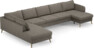 County - 4-sits soffa med divan vänster och schäslong höger - Brun