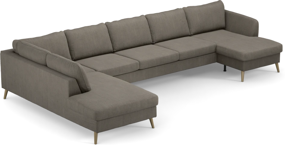 County - 4-sits soffa med divan vänster och schäslong höger - Brun