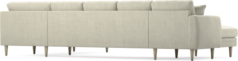 Eden - 3-sits soffa med schäslong vänster och divan höger - Beige