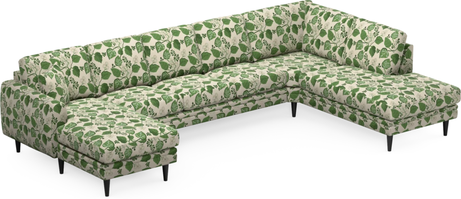 Eden - 3-sits soffa med schäslong vänster och divan höger - Flerfärgad
