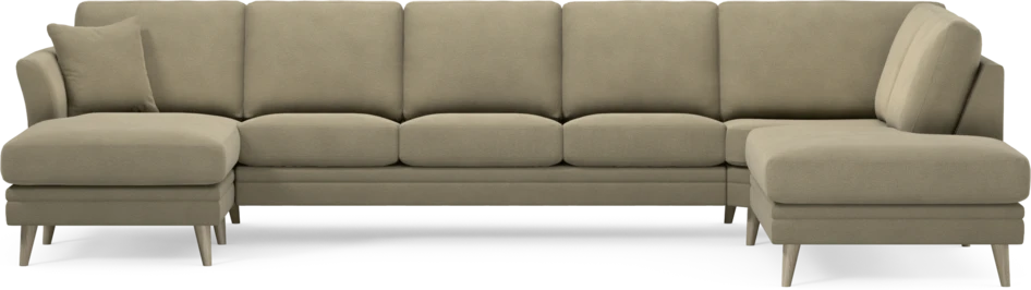 Eden - 3-sits soffa med schäslong vänster och divan höger - Beige