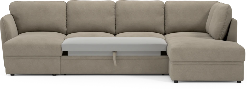 Öland - Bäddsoffa med schäslong vänster och divan höger - Beige
