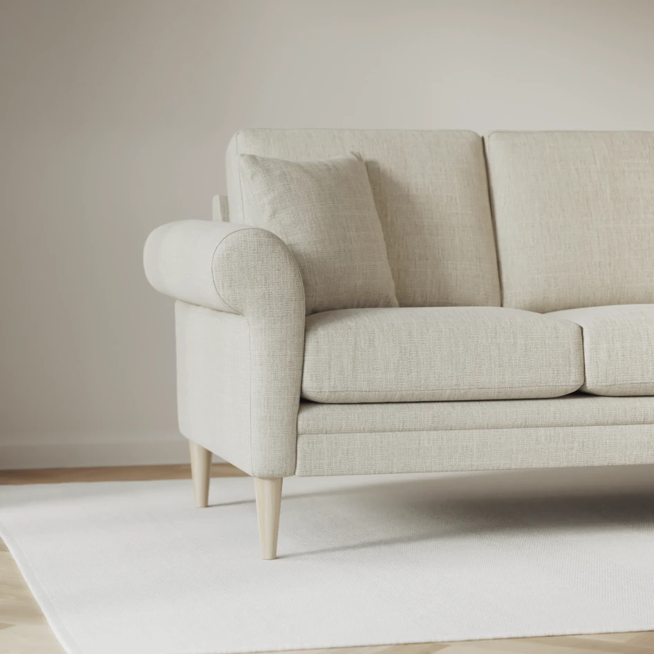 Eden - 3-sits soffa svängd - Beige