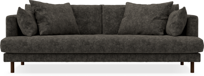 Harper - 3-sits soffa, hel dyna - Grå