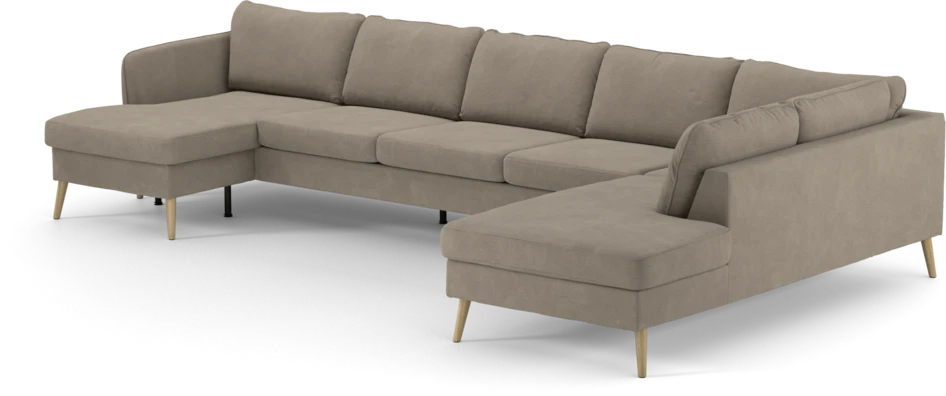 County - 4-sits soffa med schäslong vänster och divan höger - Beige