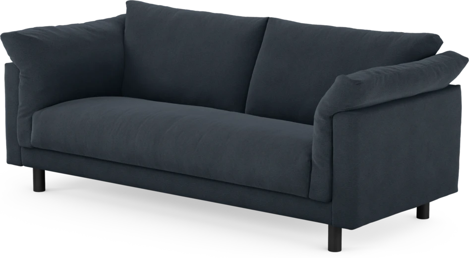 Cherrie - 2,5-sits soffa, hel dyna, fast klädsel - Blå