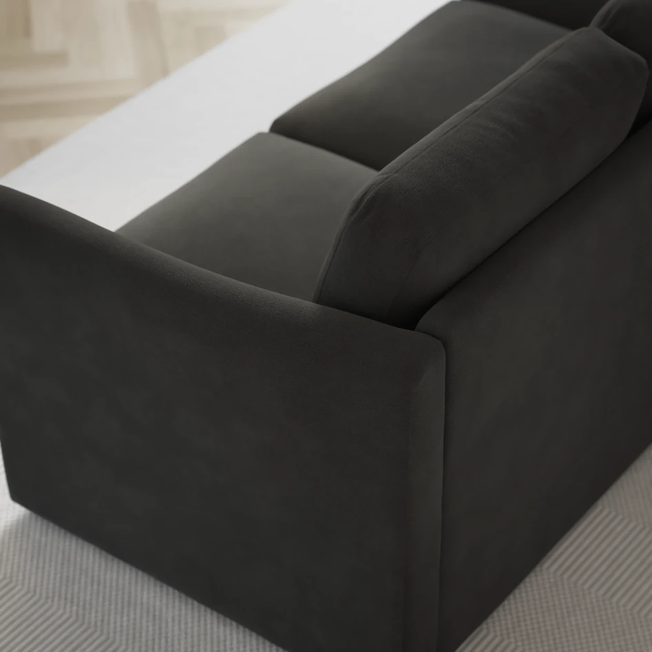 Öland - Bäddsoffa 3-sits, längsbäddad - Grå