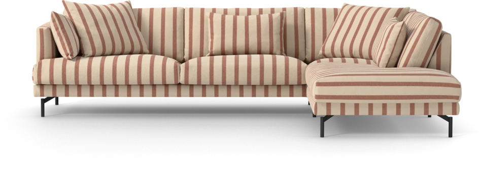 Harper - 3-sits soffa med divan höger - Flerfärgad