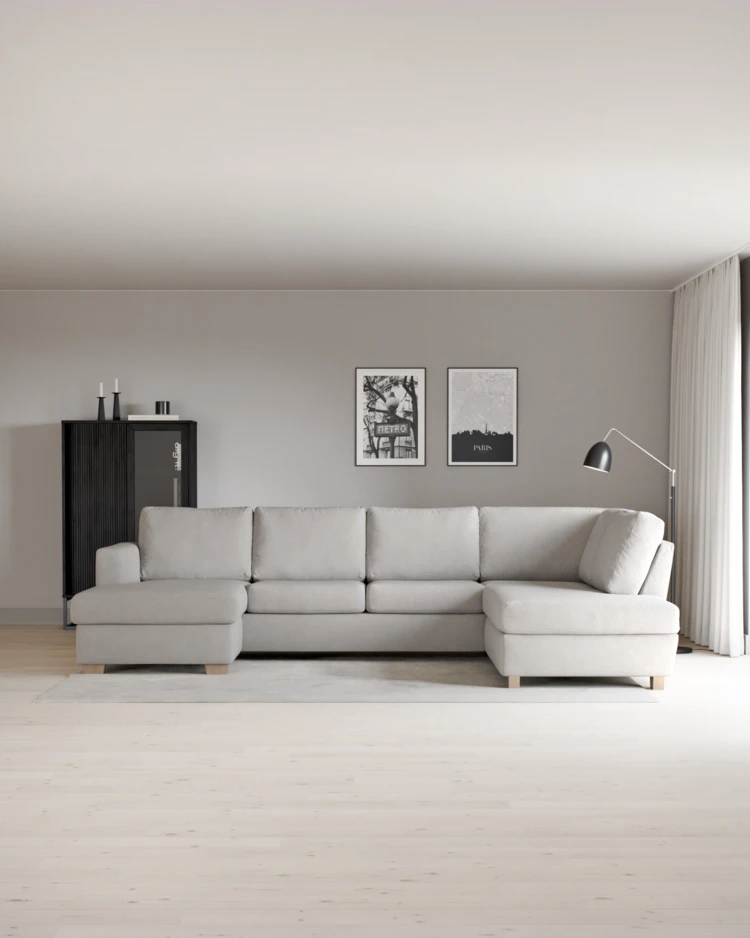 Friday - 3-sits soffa med schäslong vänster och divan höger - inspiration