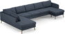 County - 4-sits soffa med divan vänster och schäslong höger - Blå