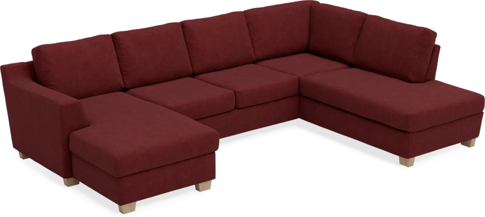 Friday - 3-sits soffa med schäslong vänster och divan höger - Rosa