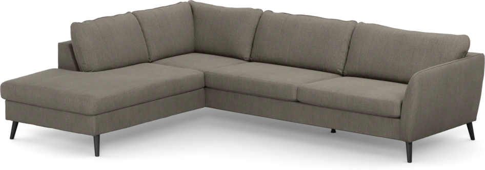 County - 2,5-sits soffa med divan vänster - Brun