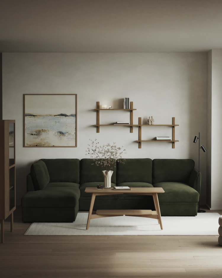 Öland - Bäddsoffa med divan vänster och schäslong höger - inspiration