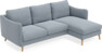 Madison Lux - 2-sits soffa med schäslong höger - Blå