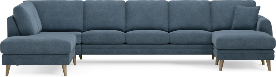 Eden - 3-sits soffa med divan vänster och schäslong höger - Blå