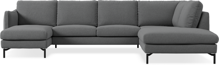 Madison Lux - 2-sits soffa med schäslong vänster och divan höger - Grå
