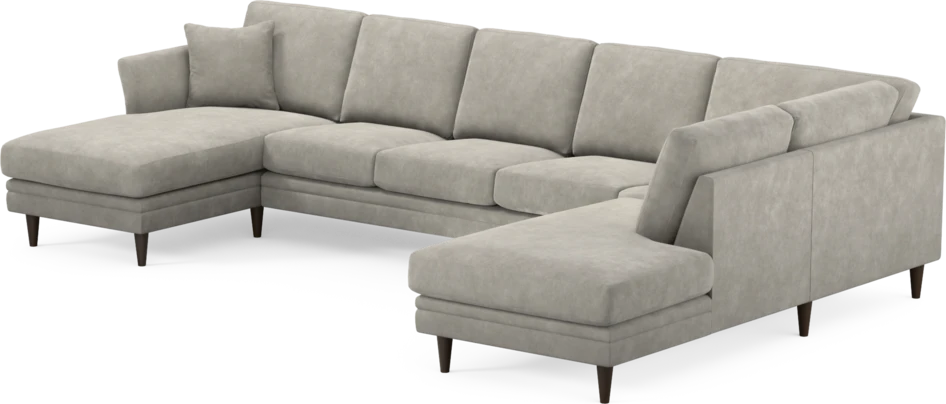 Eden - 3-sits soffa med schäslong vänster och divan höger - Grå