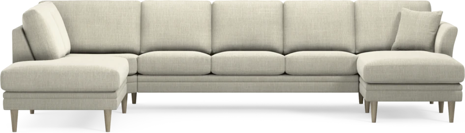 Eden - 3-sits soffa med divan vänster och schäslong höger - Beige