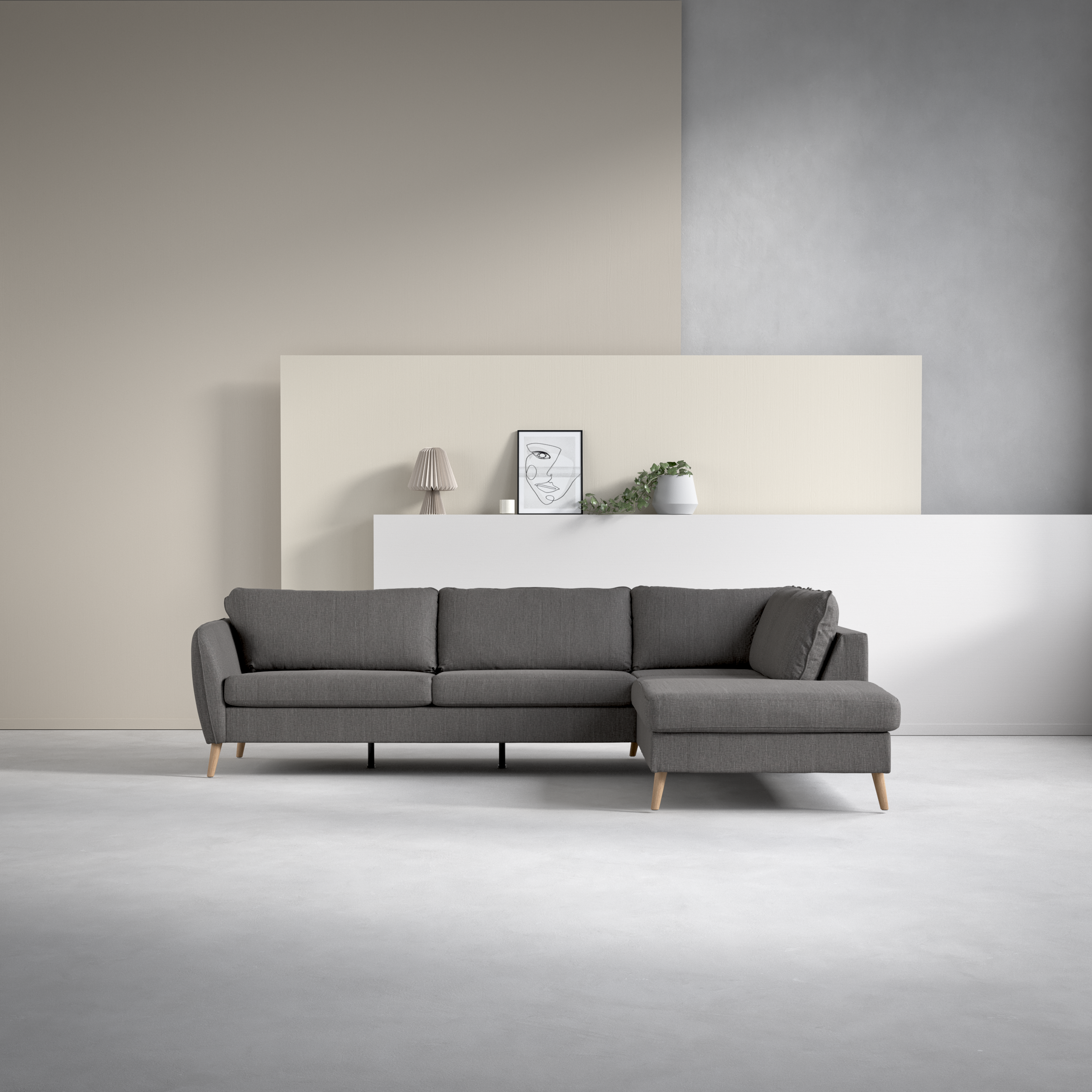 County - 2,5-sits soffa med divan höger - inspiration