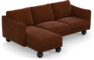 Madison Lux - 2-sits soffa med schäslong vänster - Orange