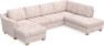Friday - 3-sits soffa med schäslong vänster och divan höger - Rosa